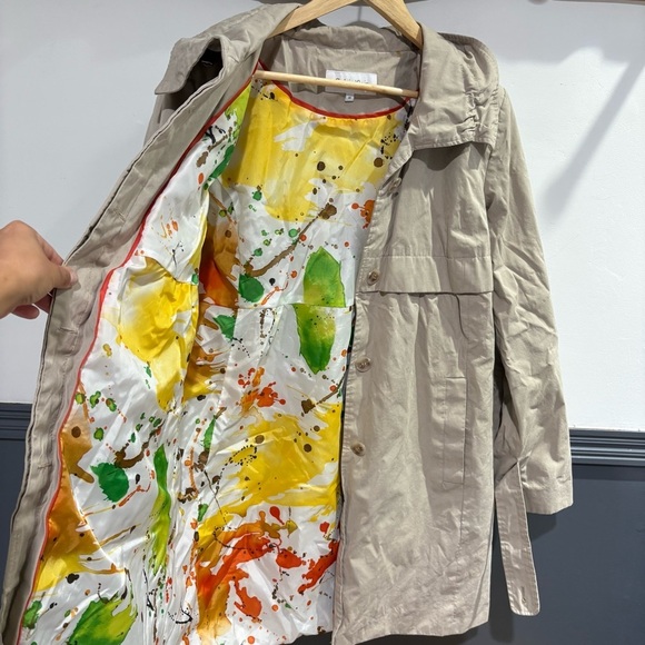 Calvin Klein Tan Trench Coat Relaxed Fit - Picture 13 of 14